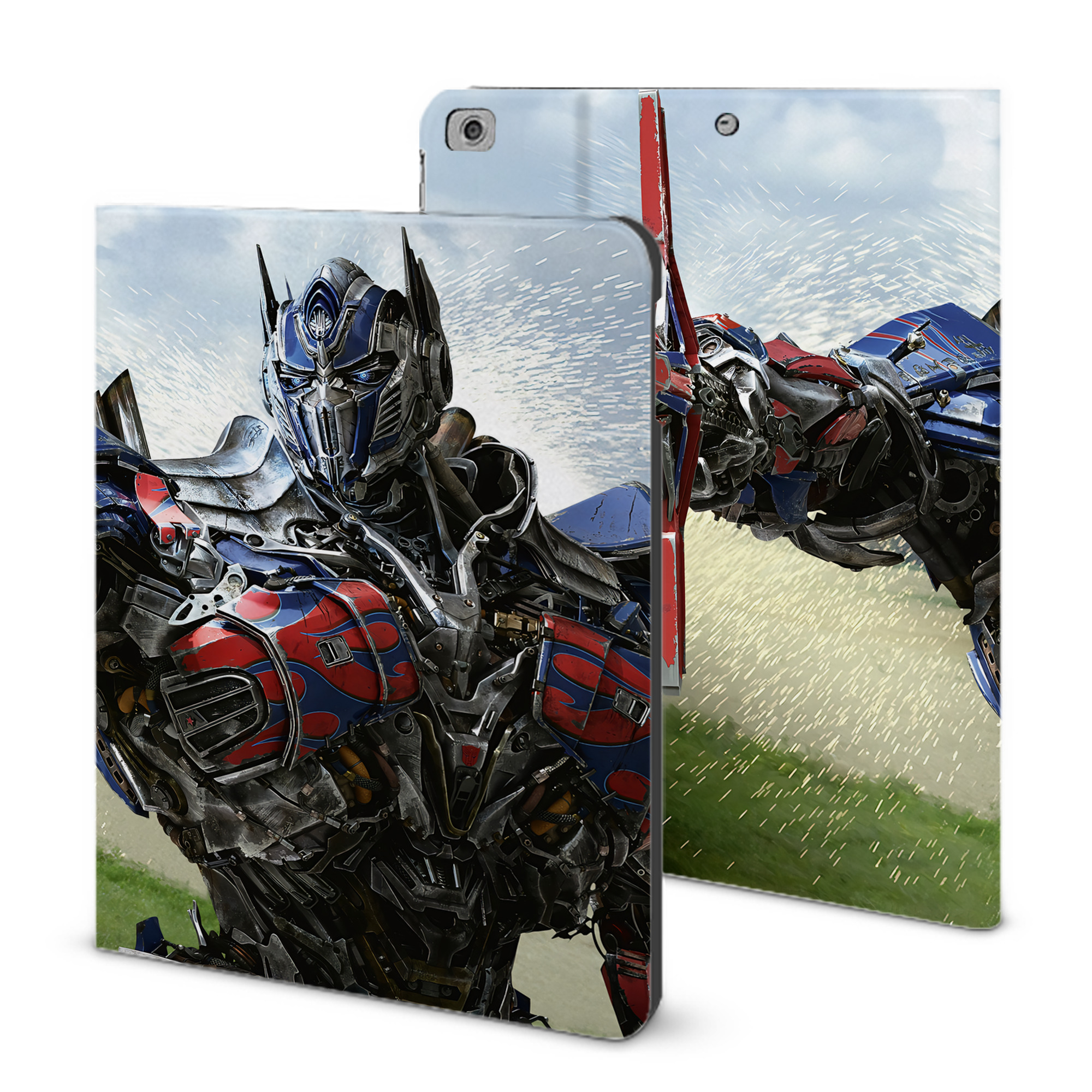 （画像用） Transformers トランスフォーマー IPad ケース ブック型 PUレザー TPU 耐衝撃 軽量 薄型 ペン収納なし 全面保護 IPad 各モデル対応